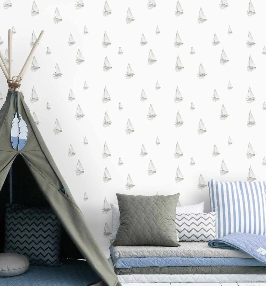 Sailing Boats Wallpaper-Wallpaper-Buy Kids Removable Wallpaper Online Our Custom Made Children√¢‚Ç¨‚Ñ¢s Wallpapers Are A Fun Way To Decorate And Enhance Boys Bedroom Decor And Girls Bedrooms They Are An Amazing Addition To Your Kids Bedroom Walls Our Collection of Kids Wallpaper Is Sure To Transform Your Kids Rooms Interior Style From Pink Wallpaper To Dinosaur Wallpaper Even Marble Wallpapers For Teen Boys Shop Peel And Stick Wallpaper Online Today With Olive et Oriel