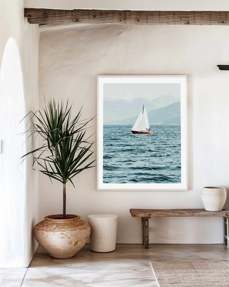 Sailing in Lake Como, Italy | Art Print