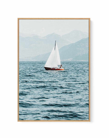Sailing in Lake Como, Italy | Framed Canvas Art Print from Olive et Oriel where you can shop wallpaper and artworks online