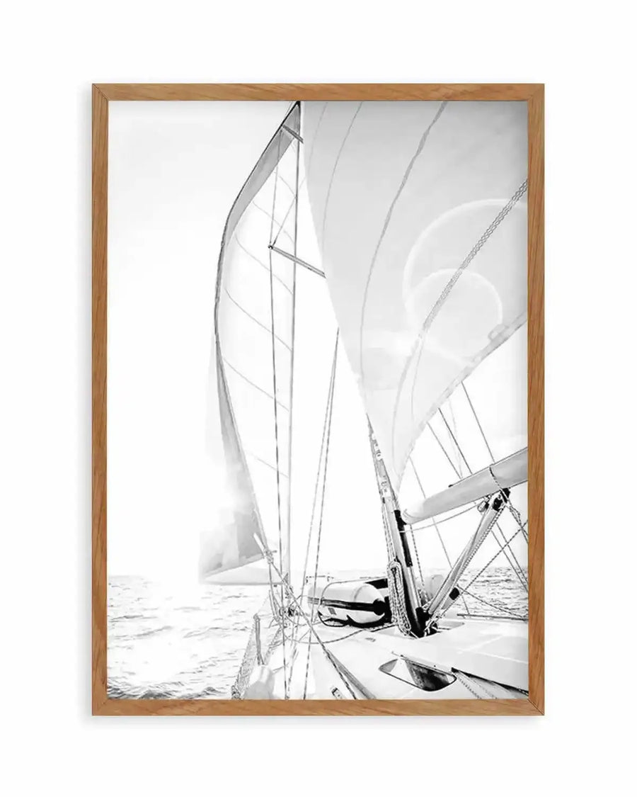 Sailing to the Sunset Art Print from Olive et Oriel where you can shop wallpaper and artworks online