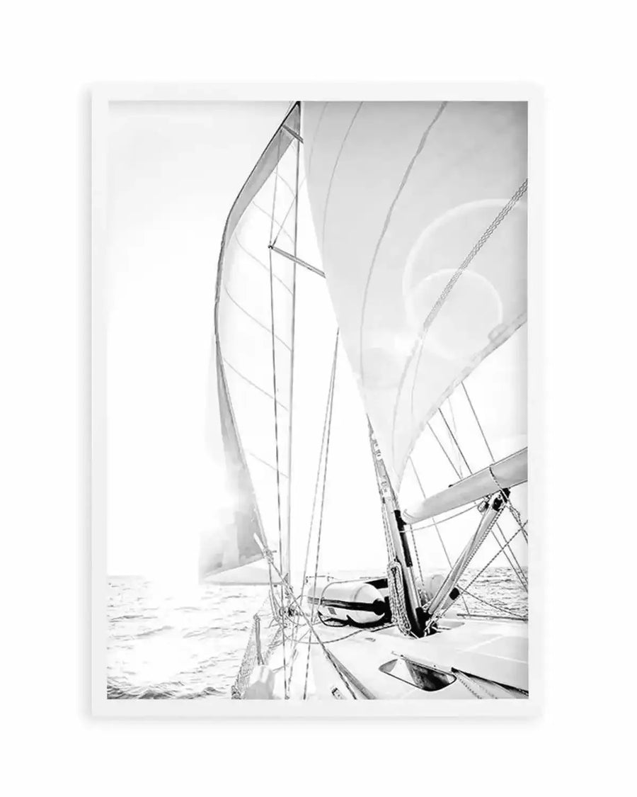 Sailing to the Sunset Art Print from Olive et Oriel where you can shop wallpaper and artworks online