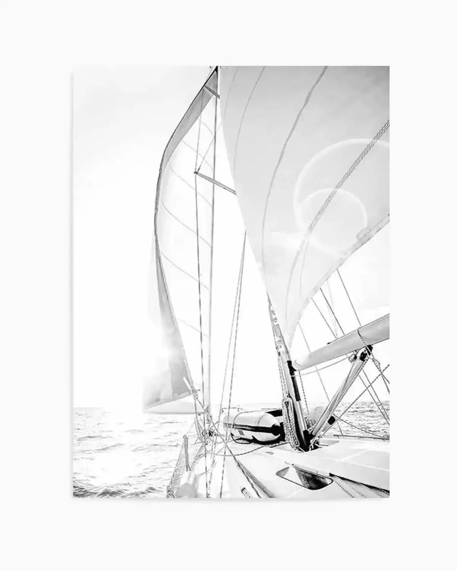 Sailing to the Sunset Art Print from Olive et Oriel where you can shop wallpaper and artworks online