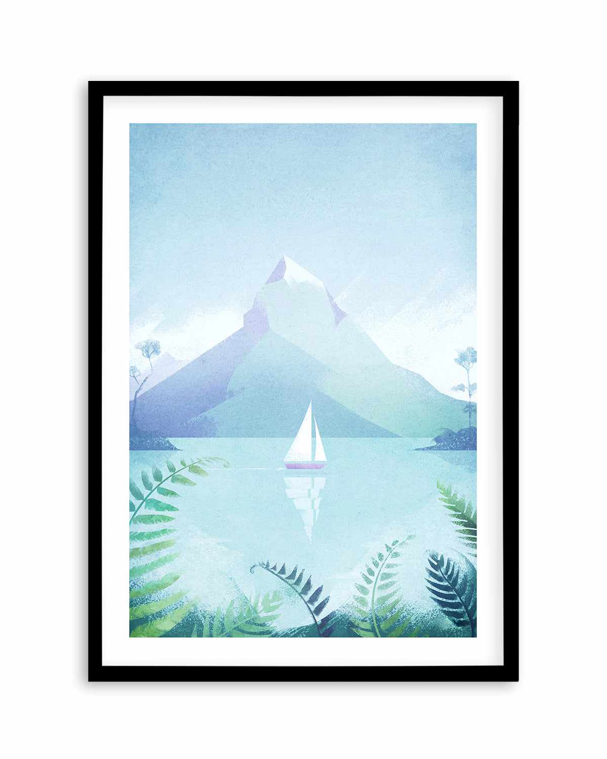 Sailing, Mountain Lake by Henry Rivers Art Print