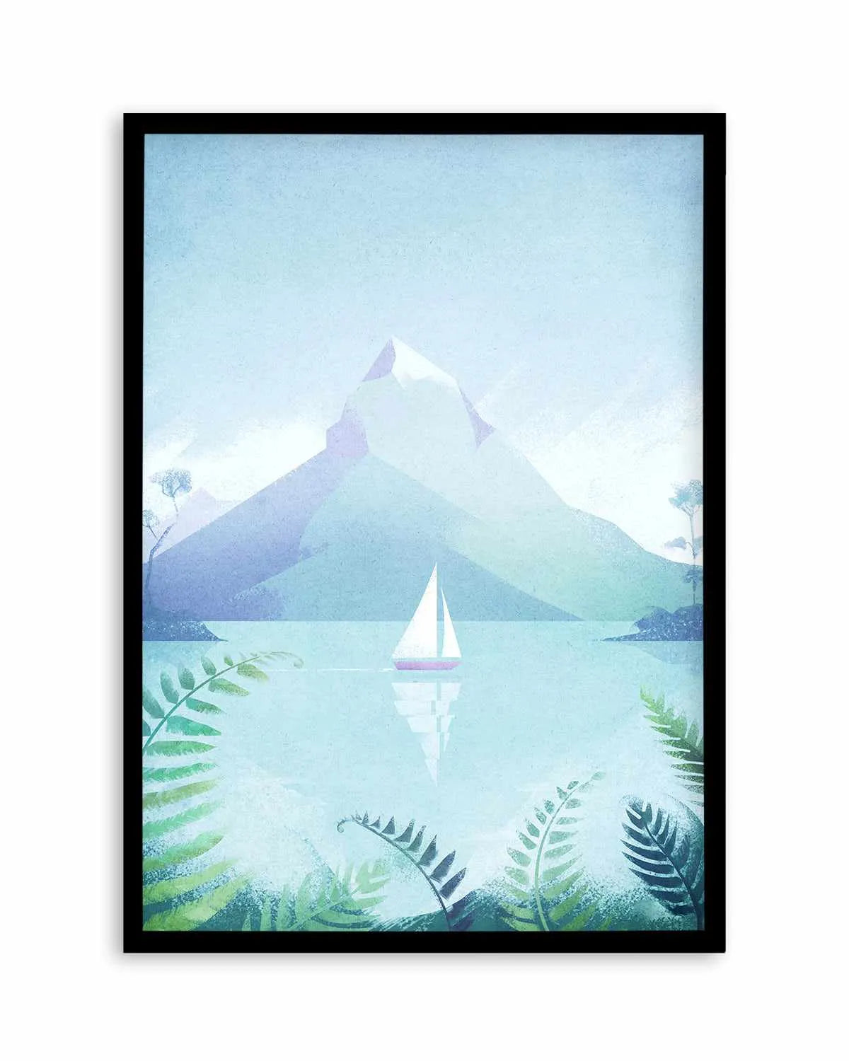 Sailing, Mountain Lake by Henry Rivers Art Print from Olive et Oriel where you can shop wallpaper and artworks online