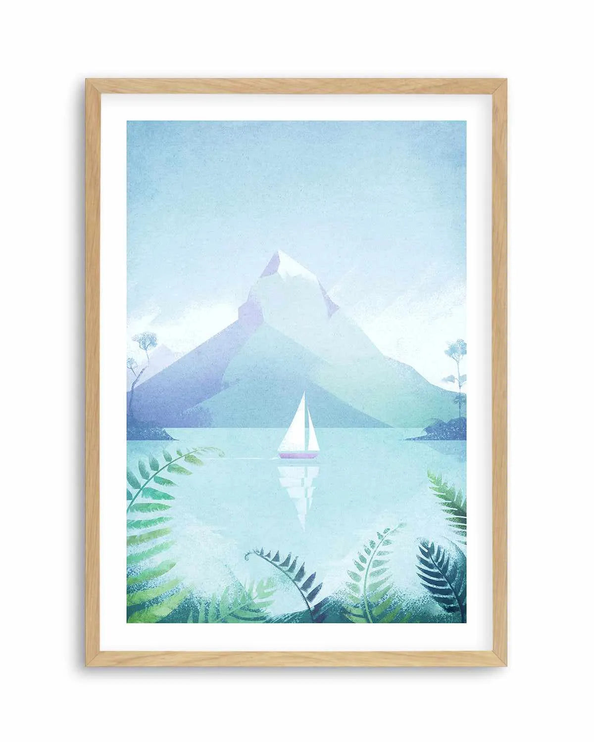 Sailing, Mountain Lake by Henry Rivers Art Print from Olive et Oriel where you can shop wallpaper and artworks online