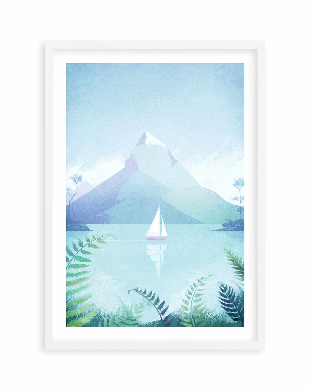 Sailing, Mountain Lake by Henry Rivers Art Print