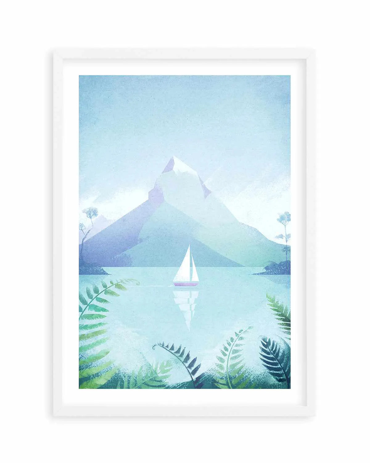 Sailing, Mountain Lake by Henry Rivers Art Print from Olive et Oriel where you can shop wallpaper and artworks online