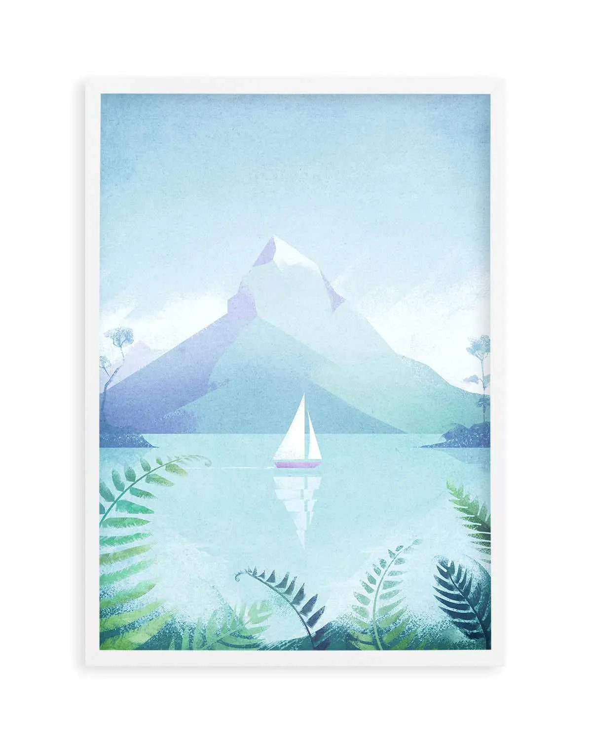 Sailing, Mountain Lake by Henry Rivers Art Print from Olive et Oriel where you can shop wallpaper and artworks online