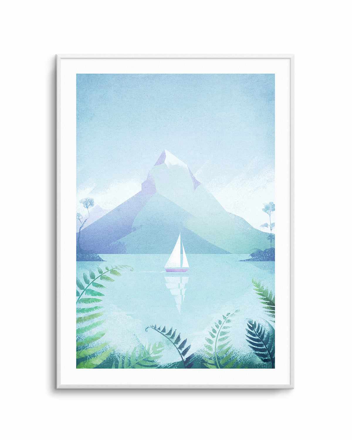 Sailing, Mountain Lake by Henry Rivers Art Print