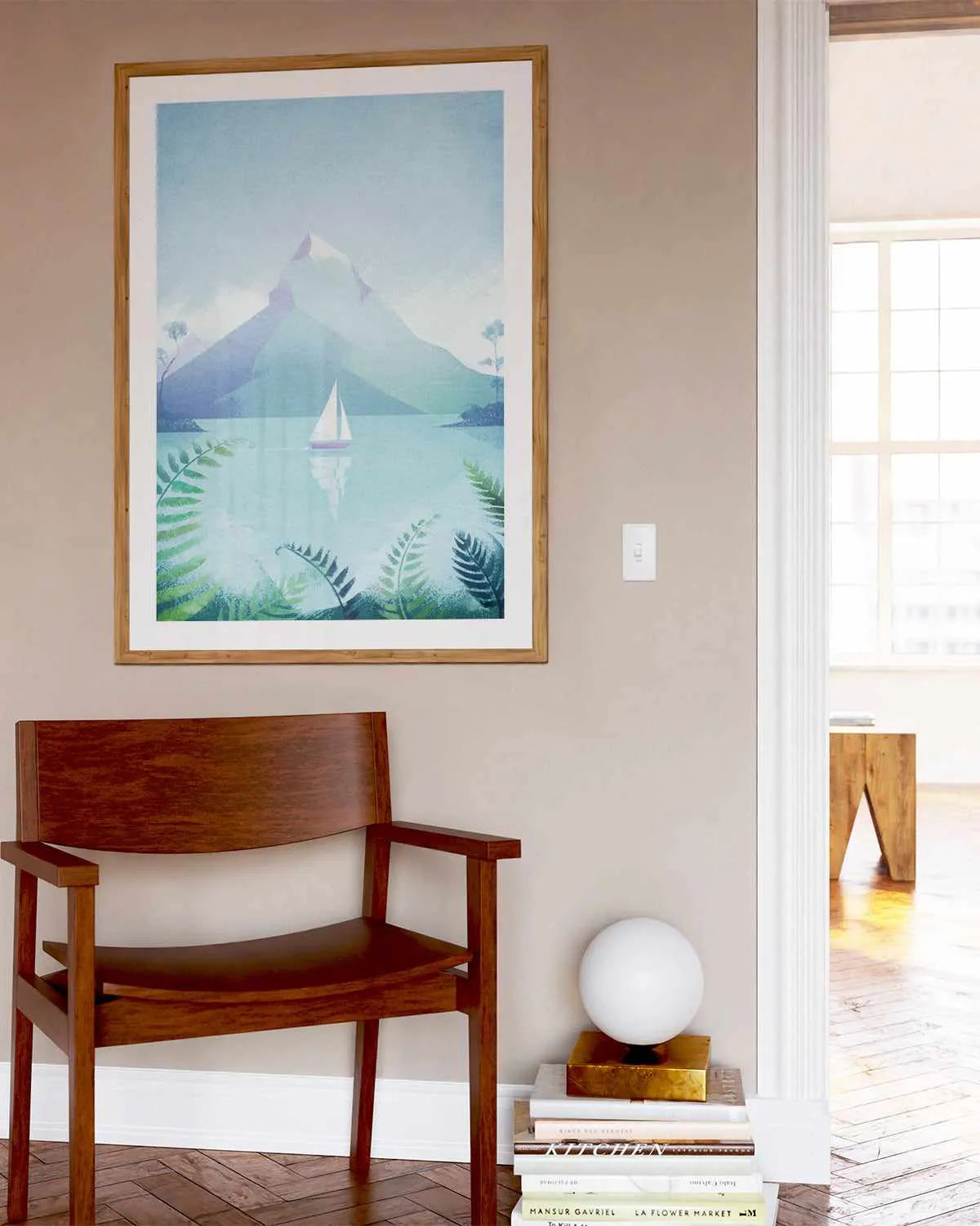 Sailing, Mountain Lake by Henry Rivers Art Print from Olive et Oriel where you can shop wallpaper and artworks online