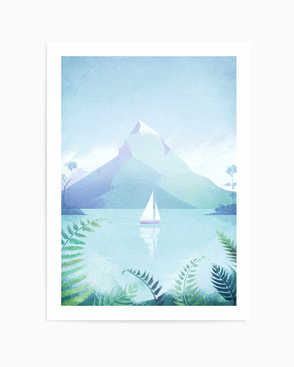 Sailing, Mountain Lake by Henry Rivers Art Print