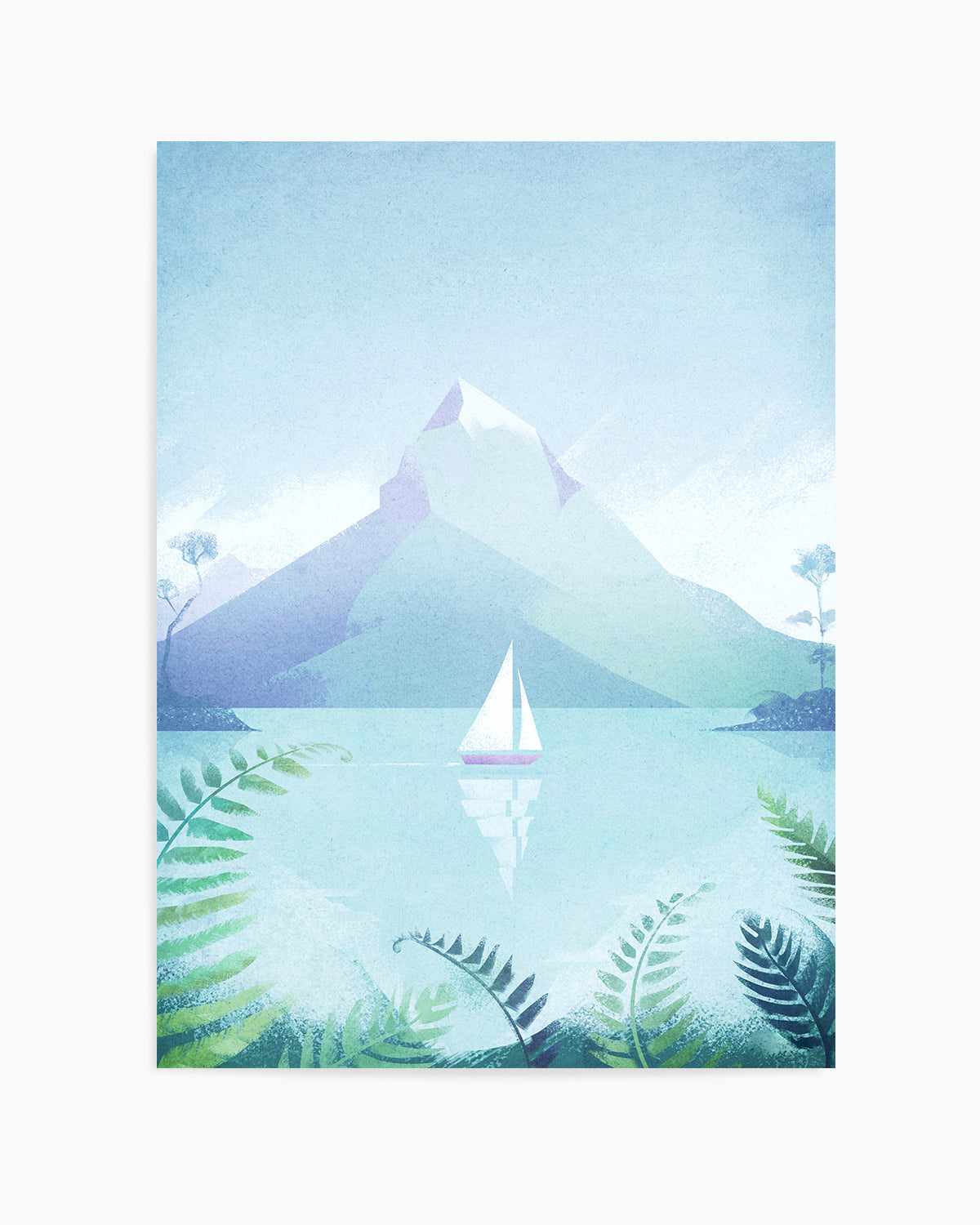 Sailing, Mountain Lake by Henry Rivers Art Print