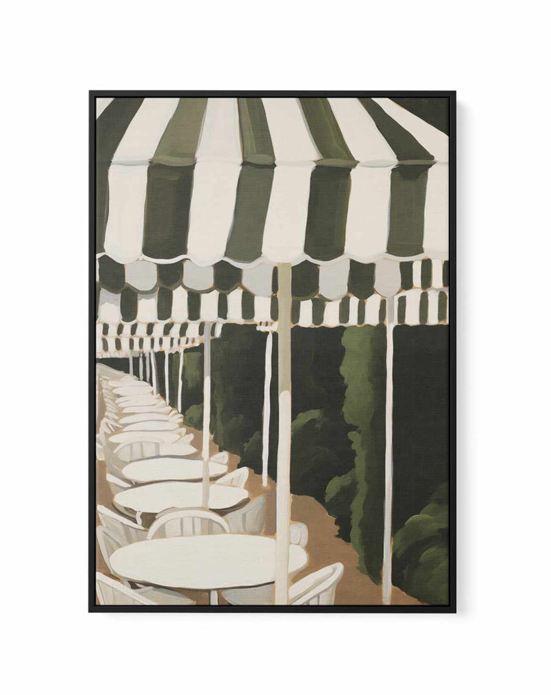 Saint Tropez Umbrellas III | Framed Canvas Art Print