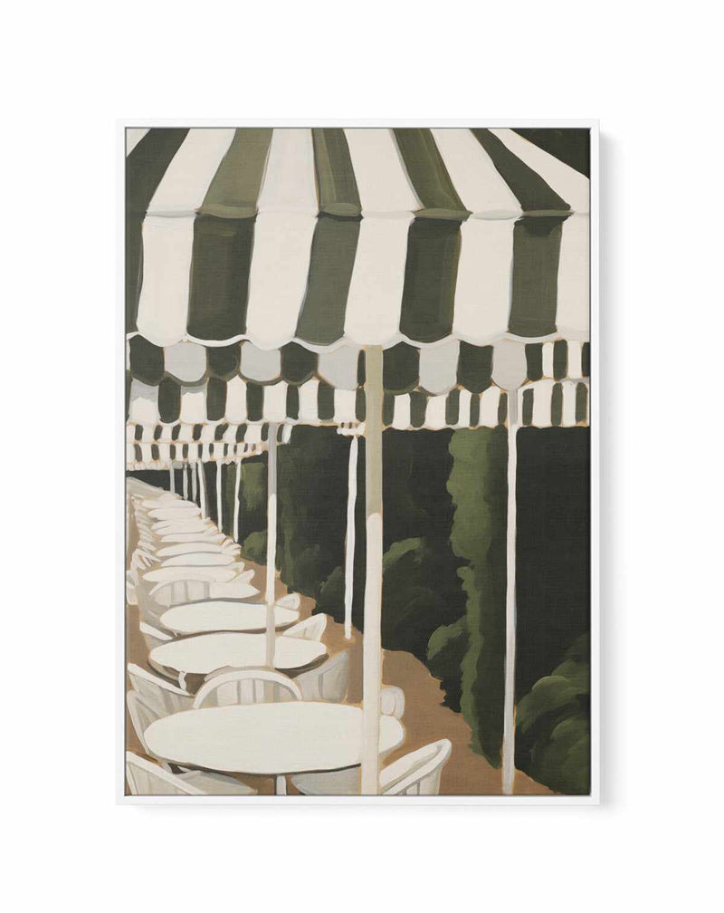 Saint Tropez Umbrellas III | Framed Canvas Art Print