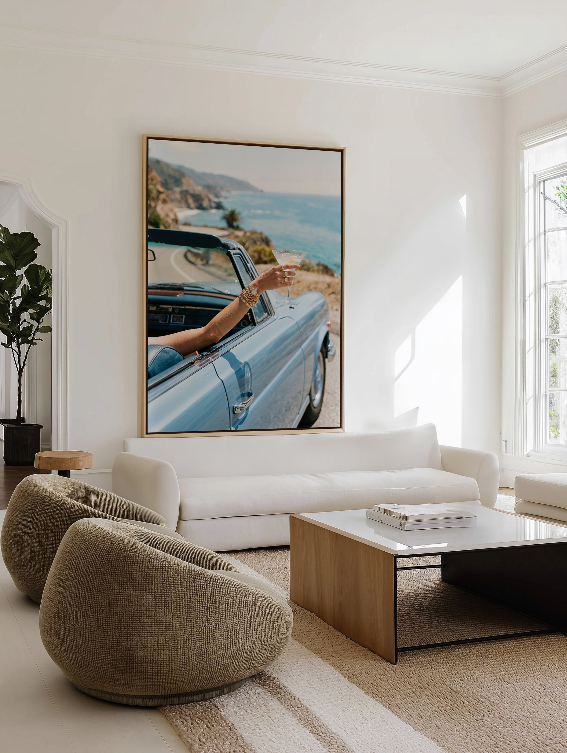 Salt & Chrome III | Framed Canvas Art Print