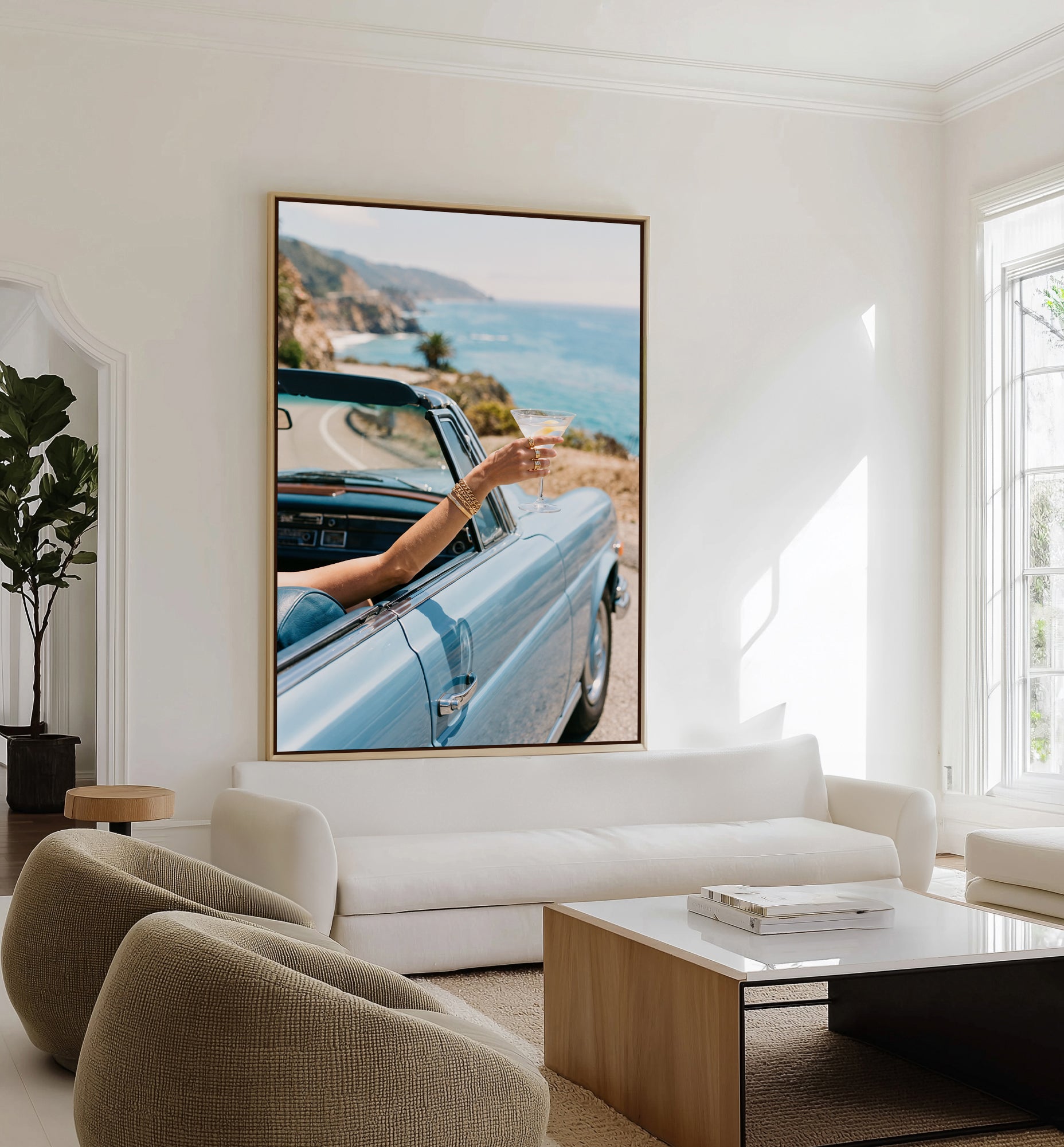 Salt & Chrome III | Framed Canvas Art Print