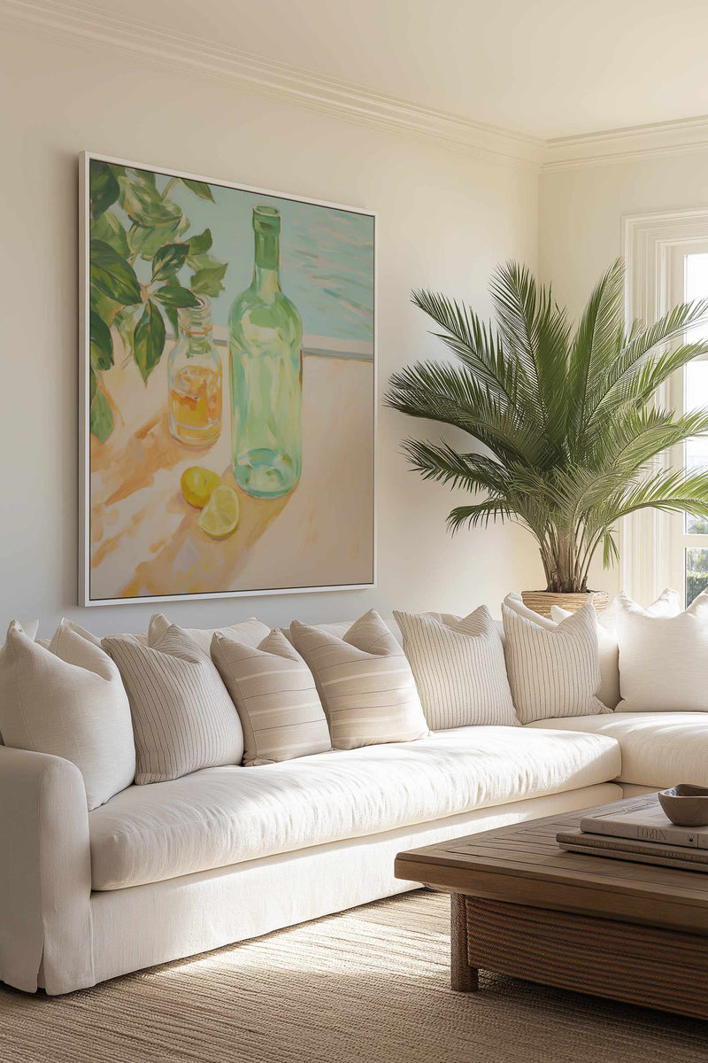 Salt & Lime | Framed Canvas Art Print from Olive et Oriel where you can shop wallpaper and artworks online