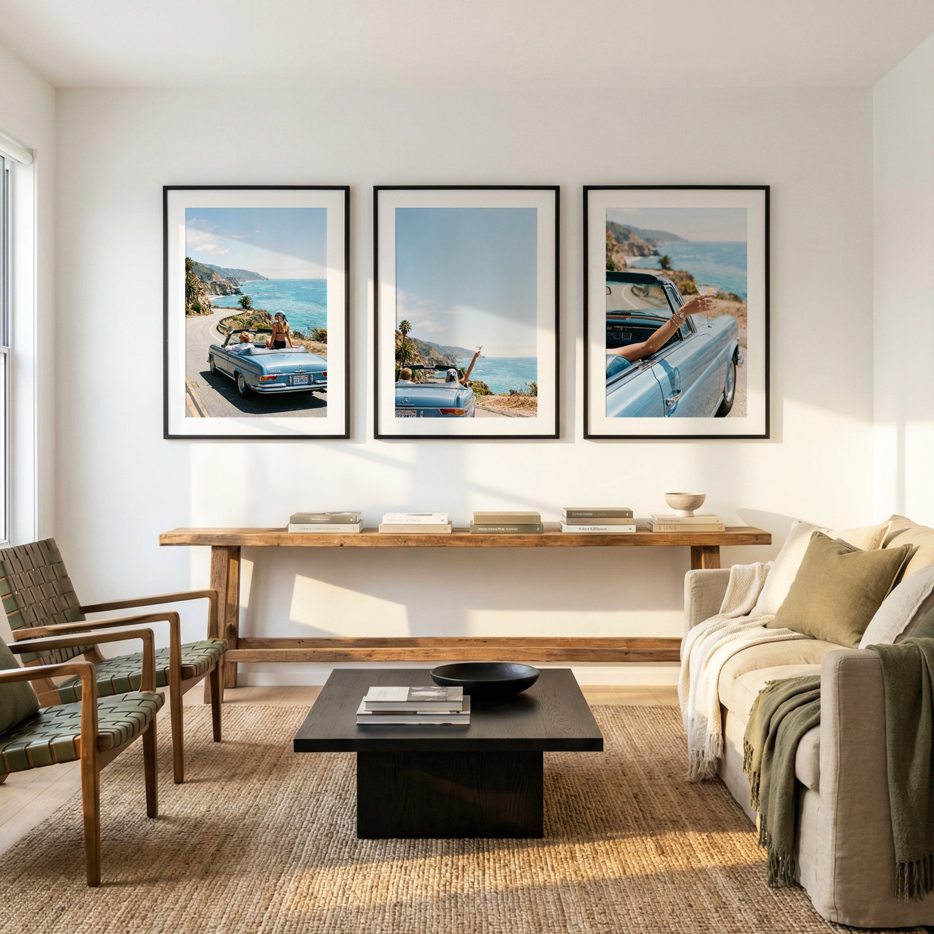 Salt & Chrome I, II & III | 3 Piece Wall Art Set