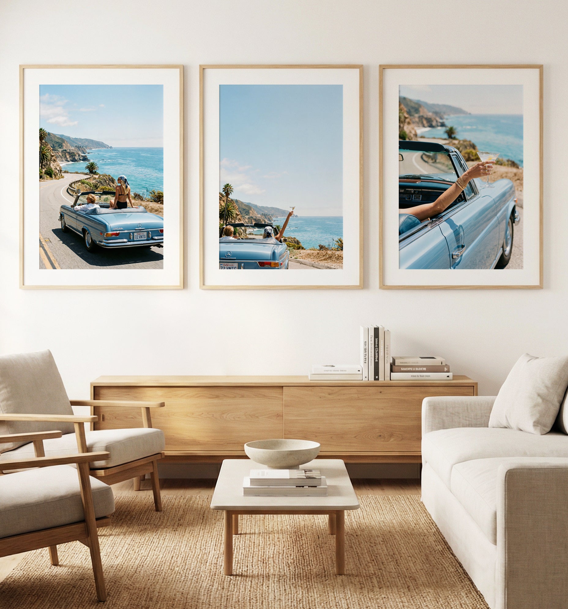 Salt & Chrome I, II & III | 3 Piece Wall Art Set