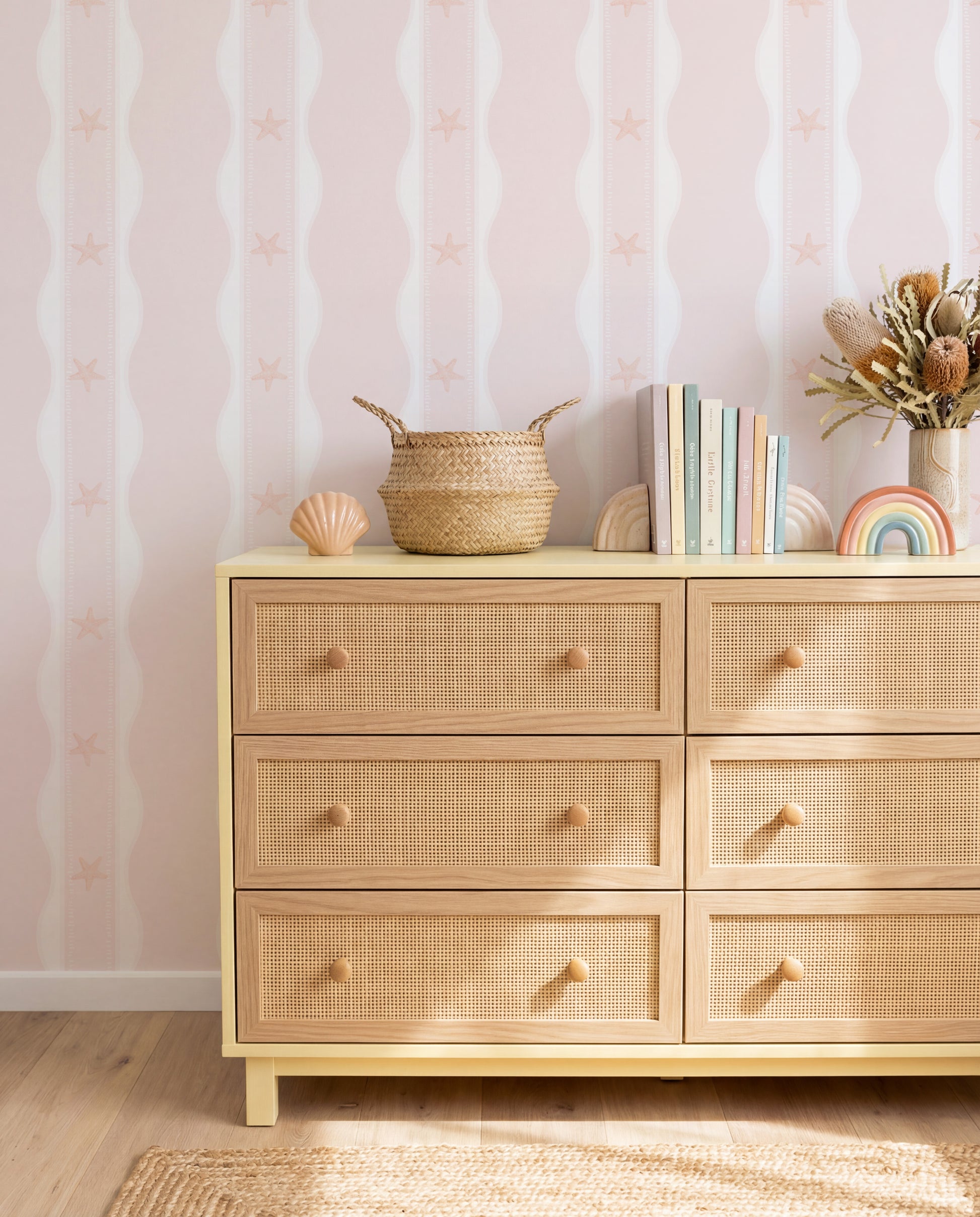 Saltwater Lullaby Wallpaper from Olive et Oriel where you can shop wallpaper and artworks online