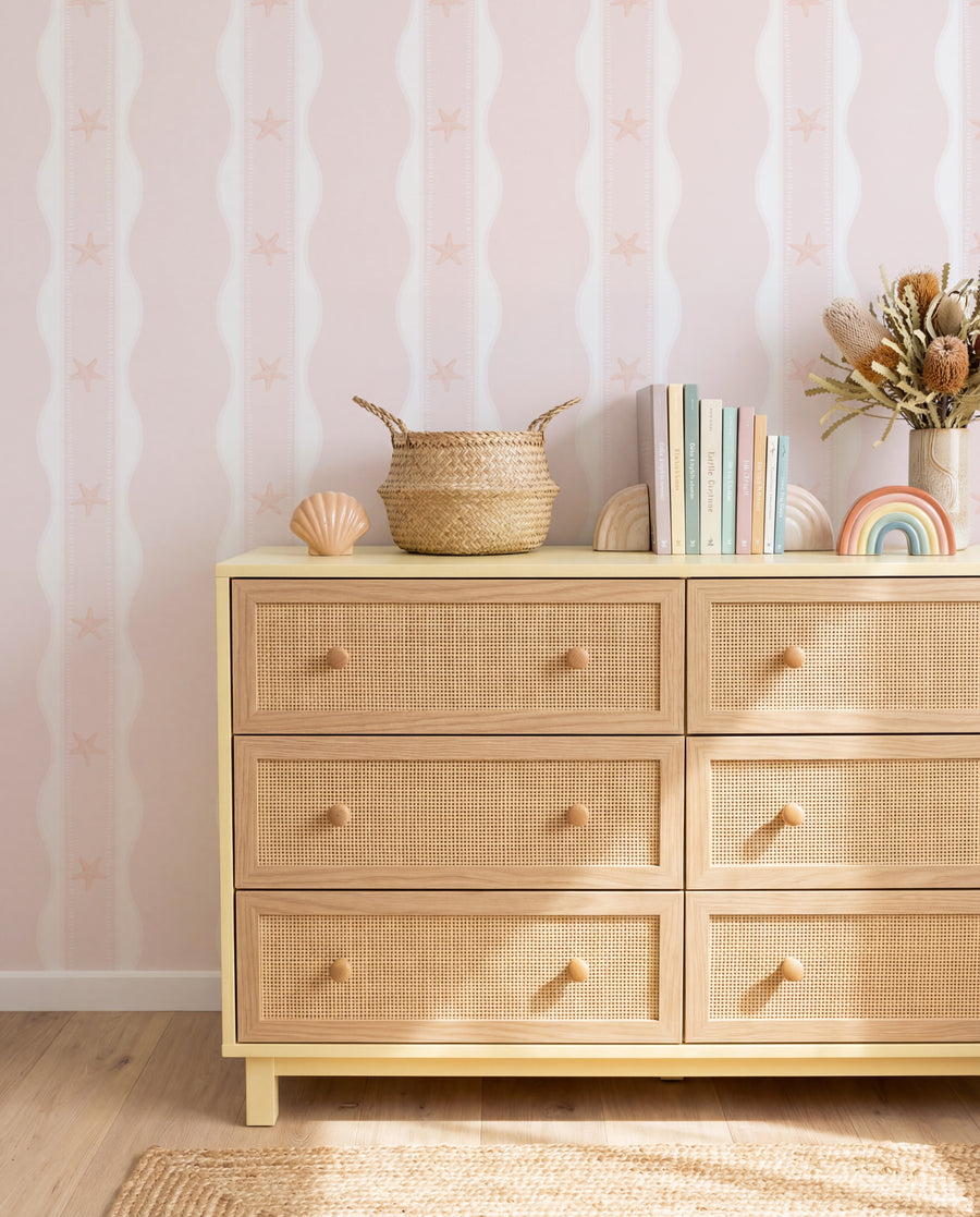 Saltwater Lullaby Wallpaper from Olive et Oriel where you can shop wallpaper and artworks online