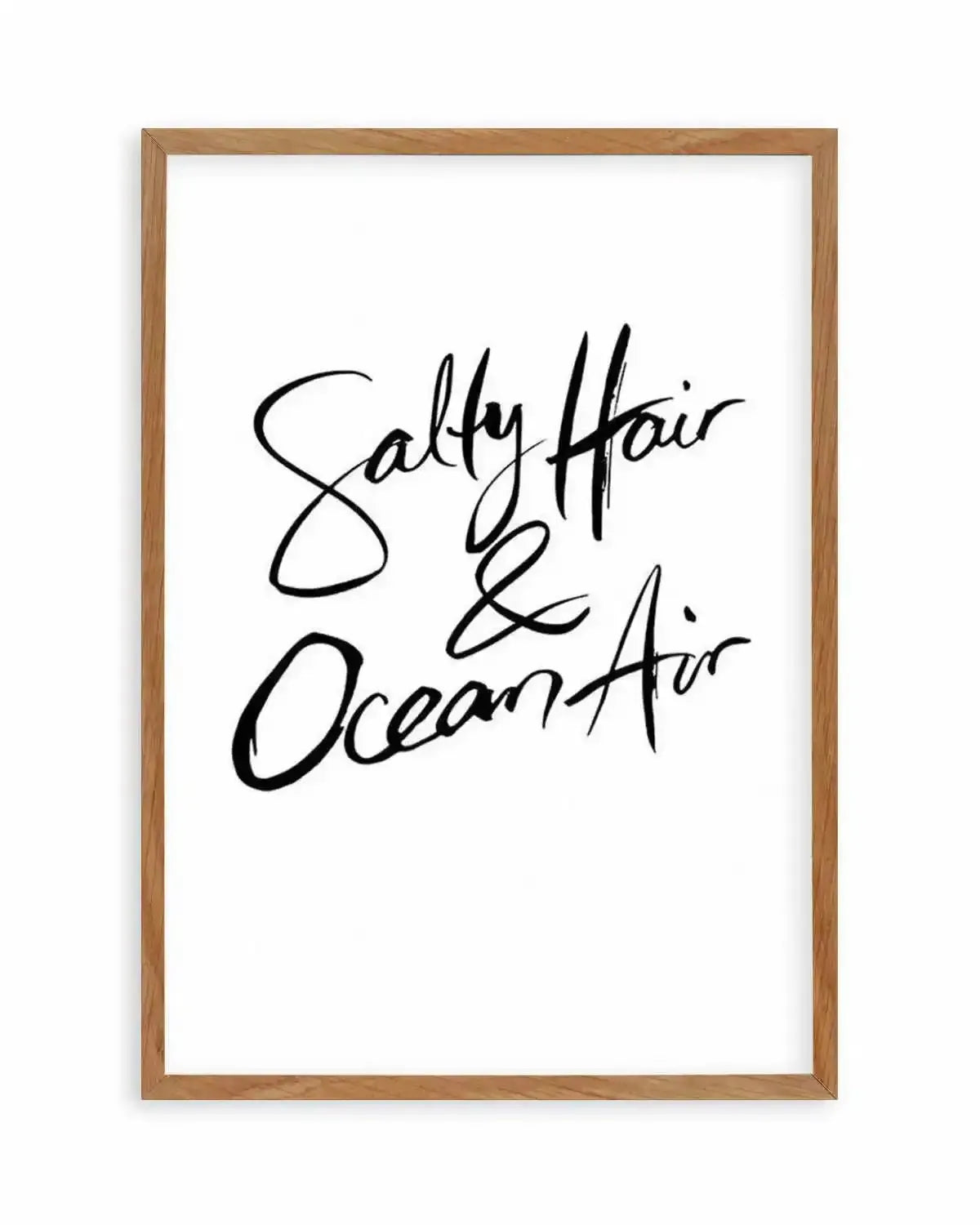 Salty Hair & Ocean Air | Hand scripted Art Print from Olive et Oriel where you can shop wallpaper and artworks online