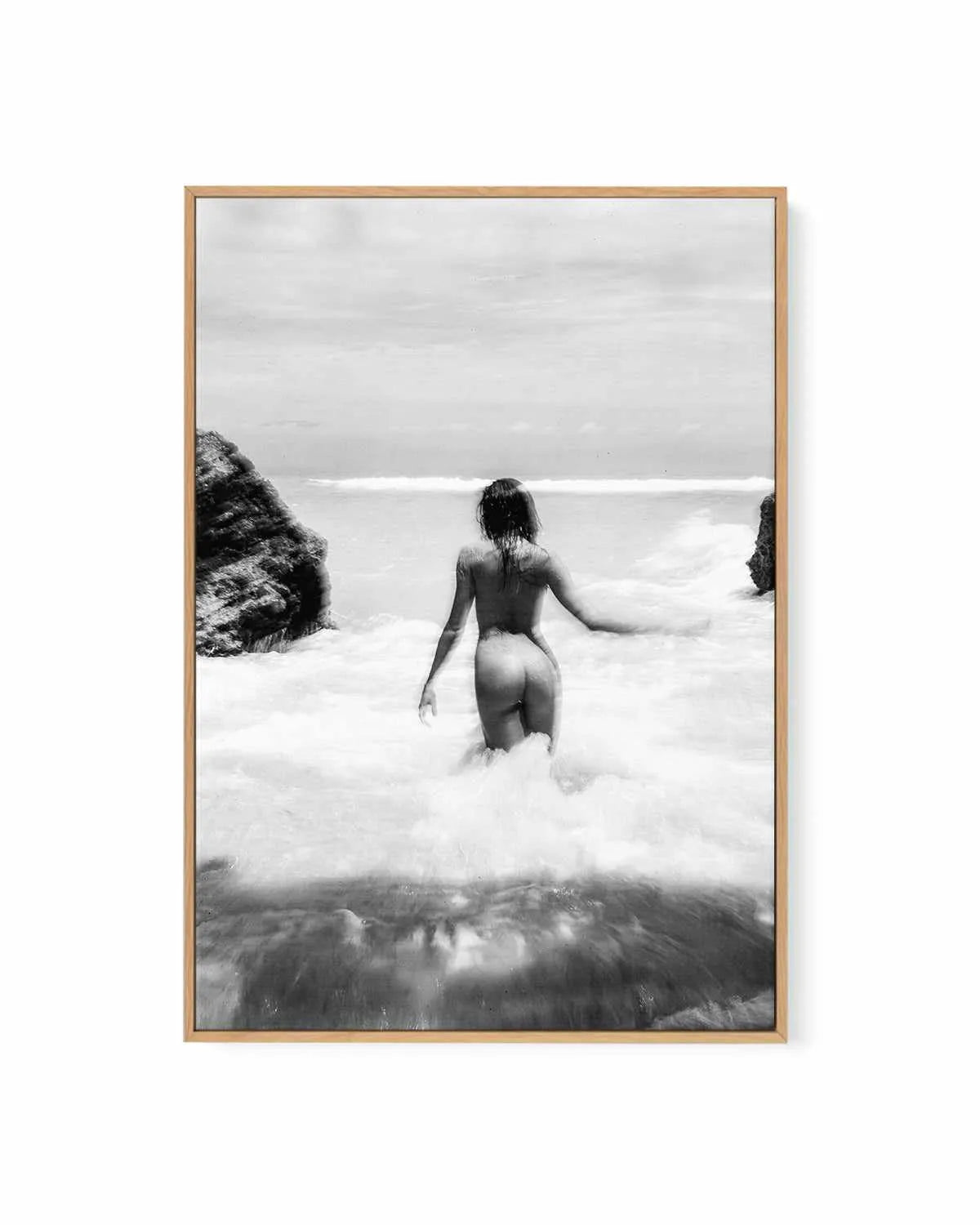 Salty Swims by Mario Stefanelli | Framed Canvas Art Print from Olive et Oriel where you can shop wallpaper and artworks online