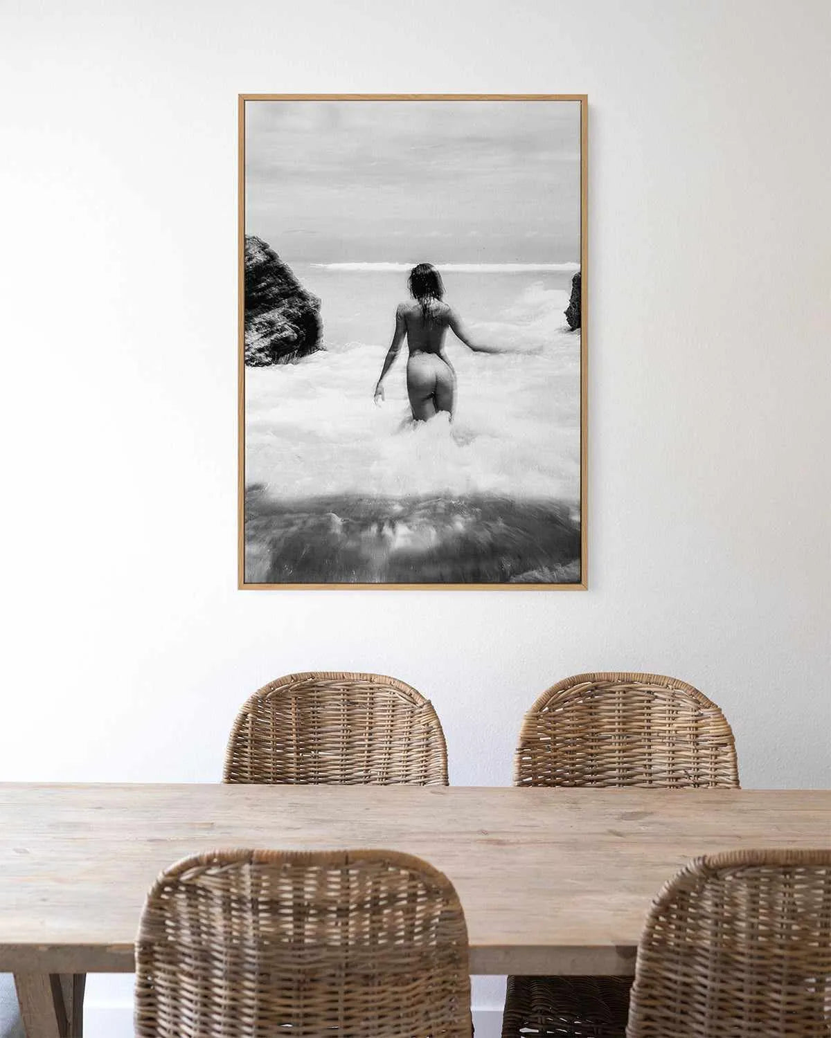 Salty Swims by Mario Stefanelli | Framed Canvas Art Print from Olive et Oriel where you can shop wallpaper and artworks online