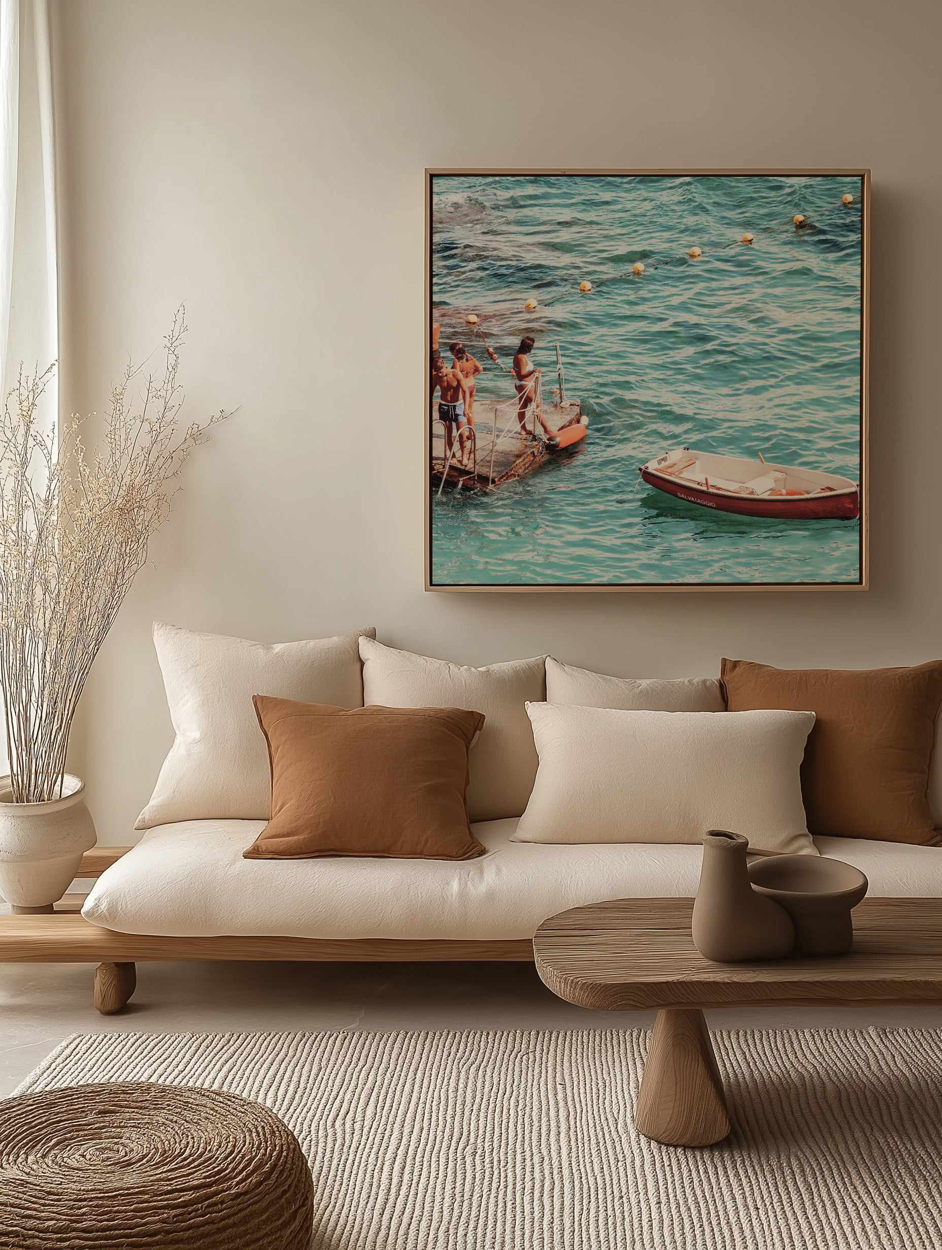 Salvataggio, Capri | Framed Canvas Art Print from Olive et Oriel where you can shop wallpaper and artworks online