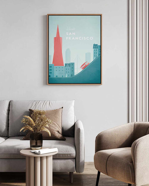 San Francisco by Henry Rivers | Framed Canvas Art Print