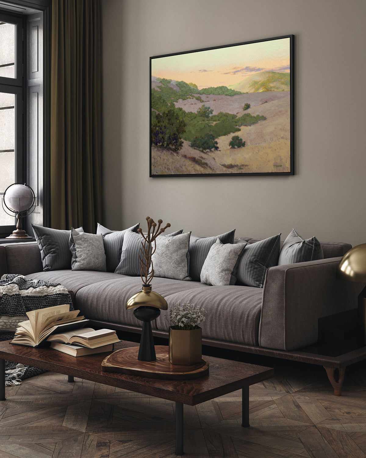 San Juan Bautista Hills by Ed Penniman | Framed Canvas Art Print