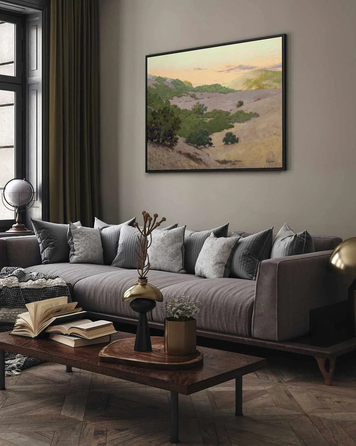San Juan Bautista Hills by Ed Penniman | Framed Canvas Art Print from Olive et Oriel where you can shop wallpaper and artworks online