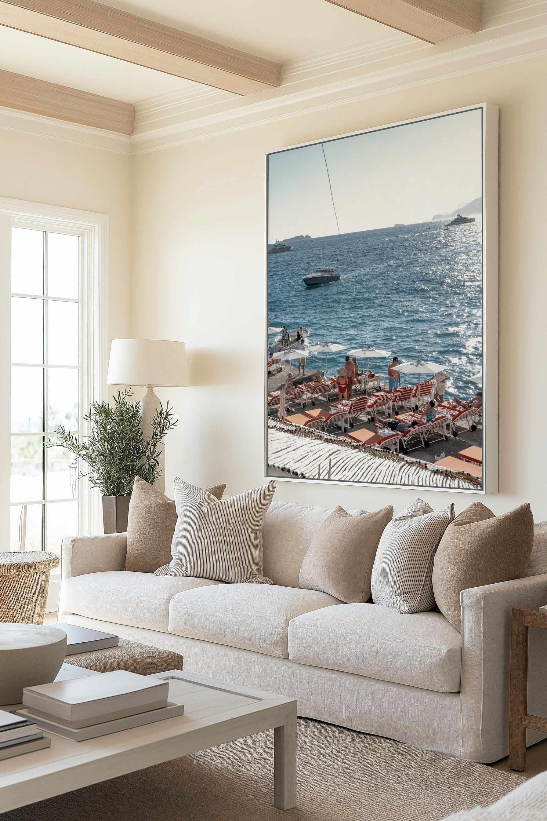 San Pietro Social by Teigan Geercke | Framed Canvas Art Print from Olive et Oriel where you can shop wallpaper and artworks online