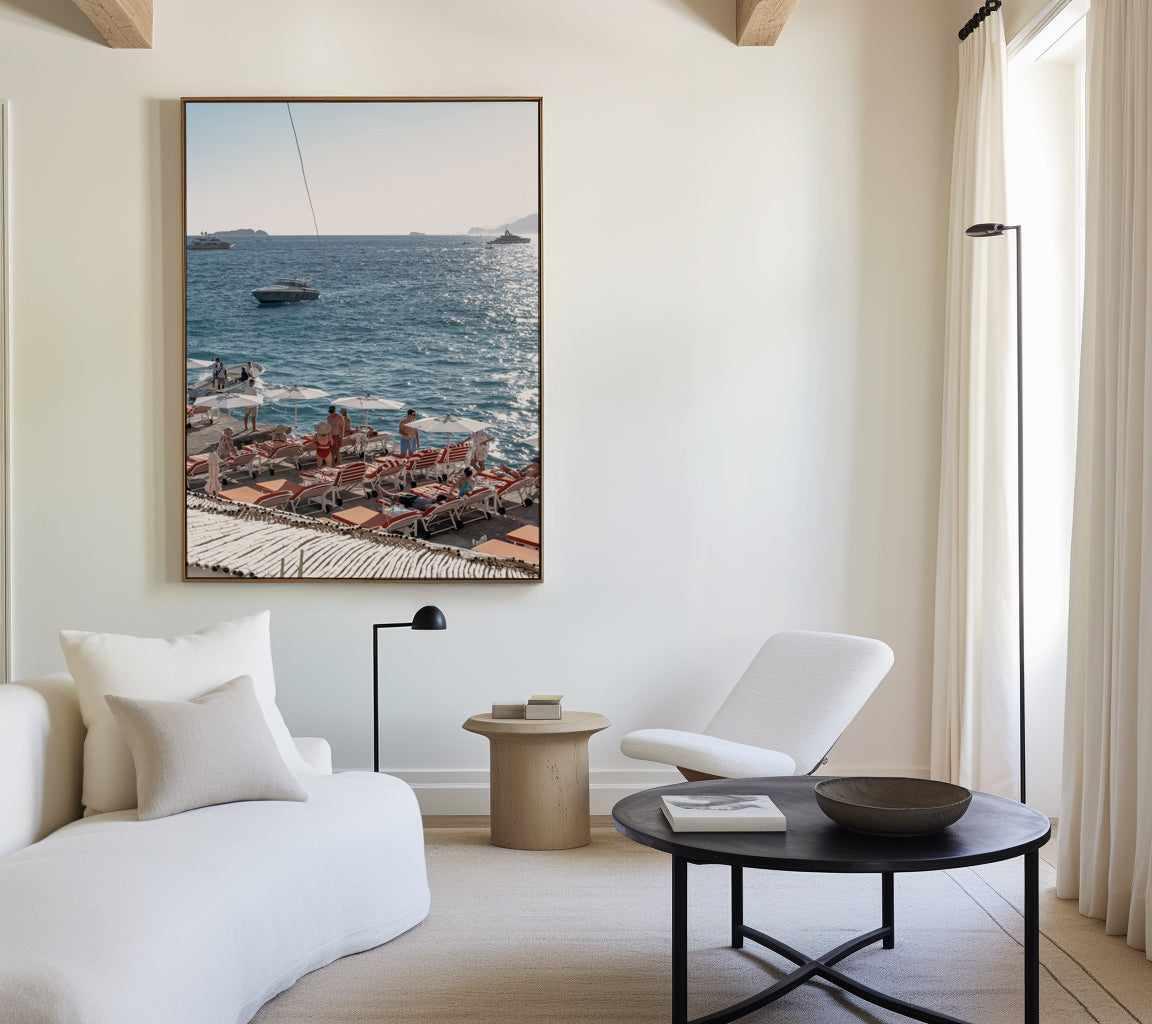 San Pietro Social by Teigan Geercke | Framed Canvas Art Print from Olive et Oriel where you can shop wallpaper and artworks online