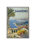 San Remo Vintage Poster | Framed Canvas Art Print