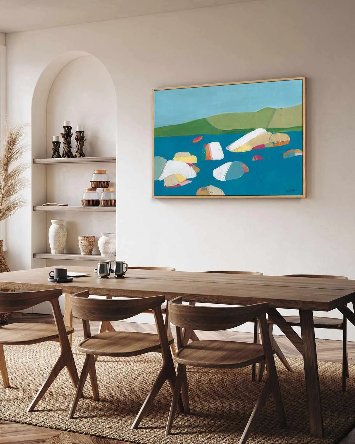 Sand Harbor II by Jan Weiss | Framed Canvas Art Print from Olive et Oriel where you can shop wallpaper and artworks online