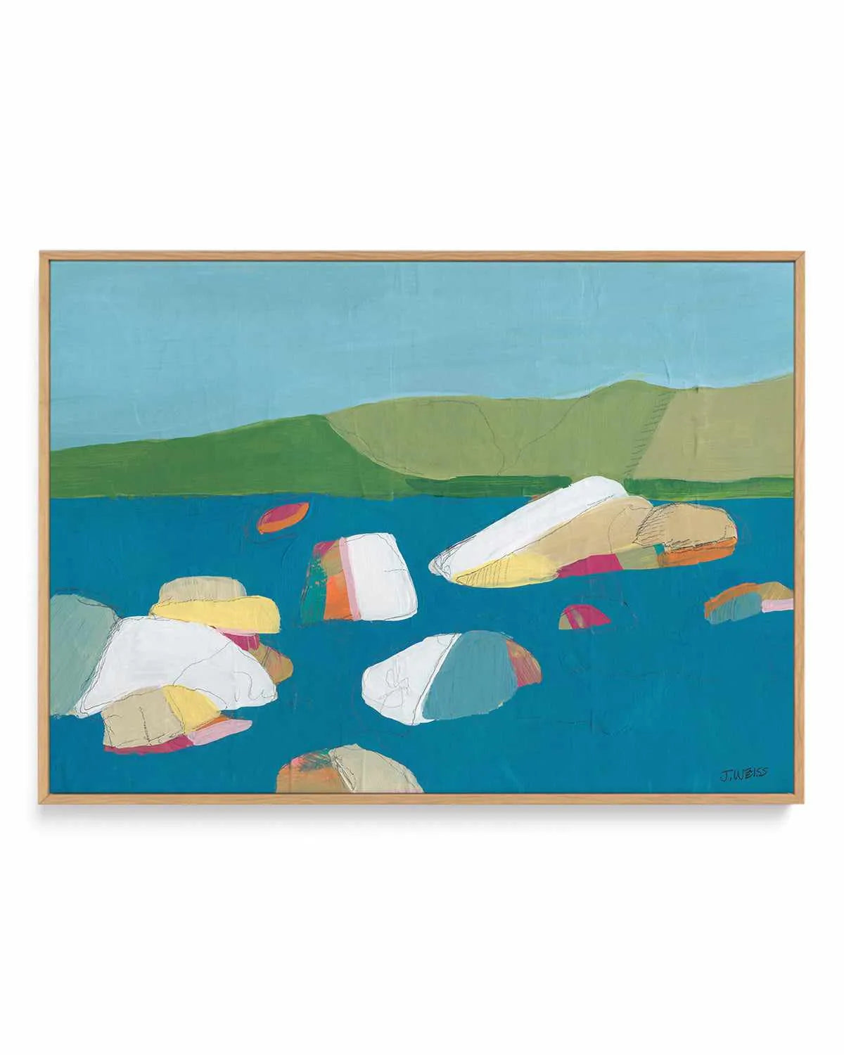Sand Harbor II by Jan Weiss | Framed Canvas Art Print from Olive et Oriel where you can shop wallpaper and artworks online