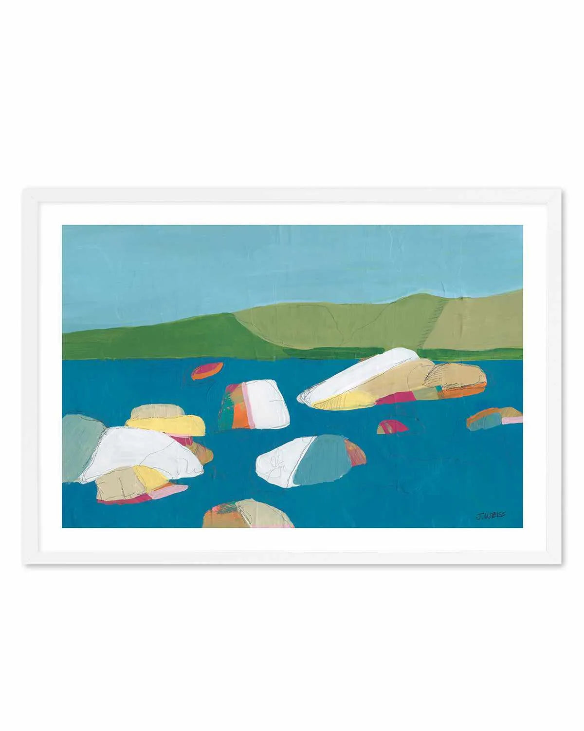 Sand Harbor II by Jan Weiss Art Print from Olive et Oriel where you can shop wallpaper and artworks online