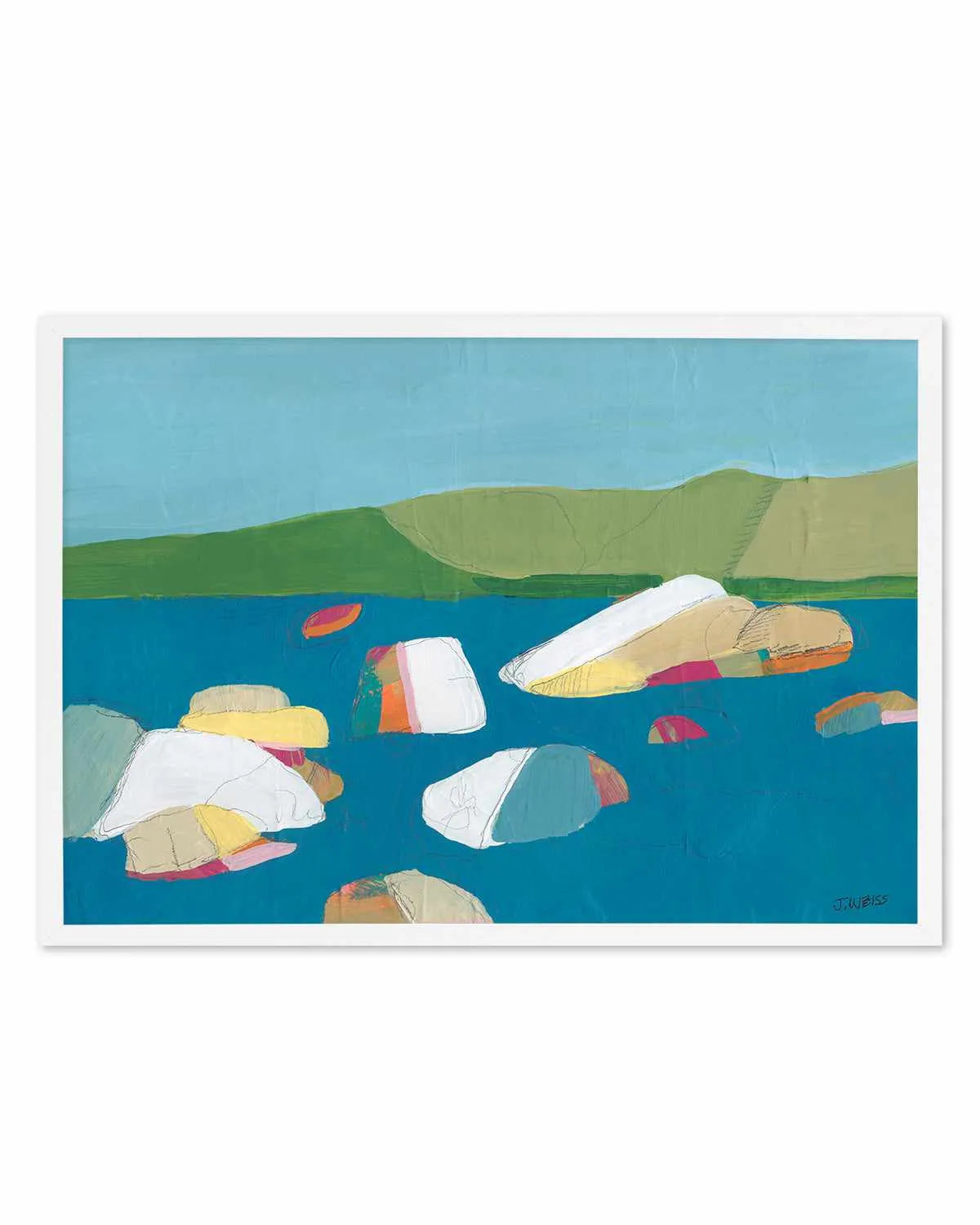 Sand Harbor II by Jan Weiss Art Print from Olive et Oriel where you can shop wallpaper and artworks online