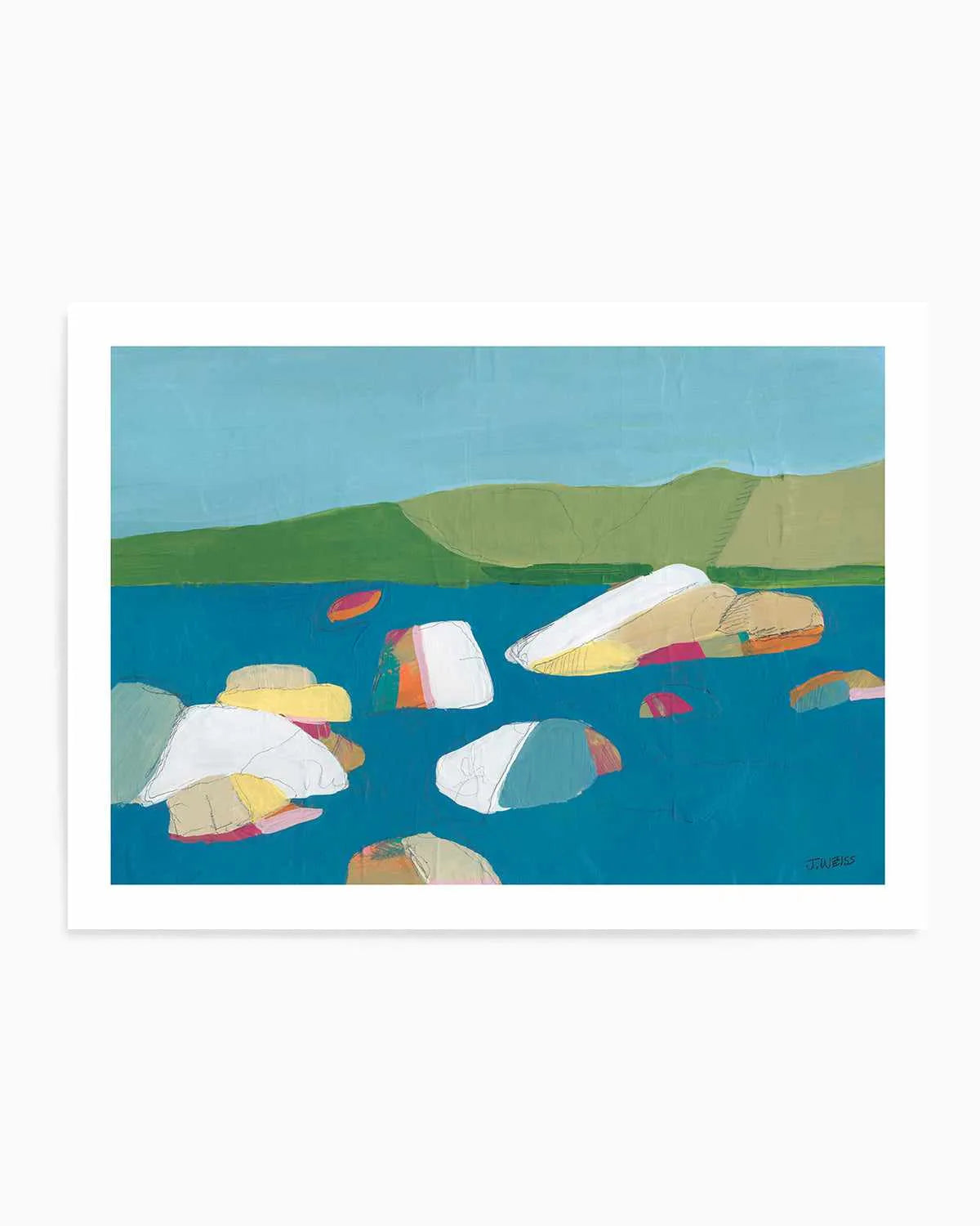 Sand Harbor II by Jan Weiss Art Print from Olive et Oriel where you can shop wallpaper and artworks online