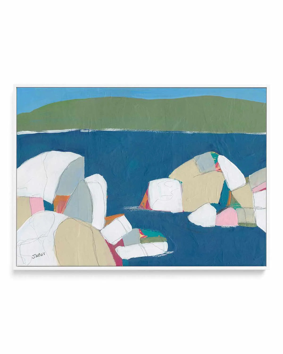 Sand Harbor I by Jan Weiss | Framed Canvas Art Print from Olive et Oriel where you can shop wallpaper and artworks online