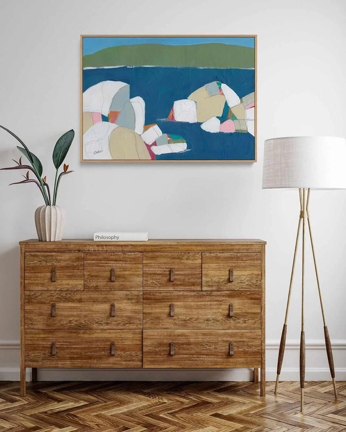 Sand Harbor I by Jan Weiss | Framed Canvas Art Print from Olive et Oriel where you can shop wallpaper and artworks online