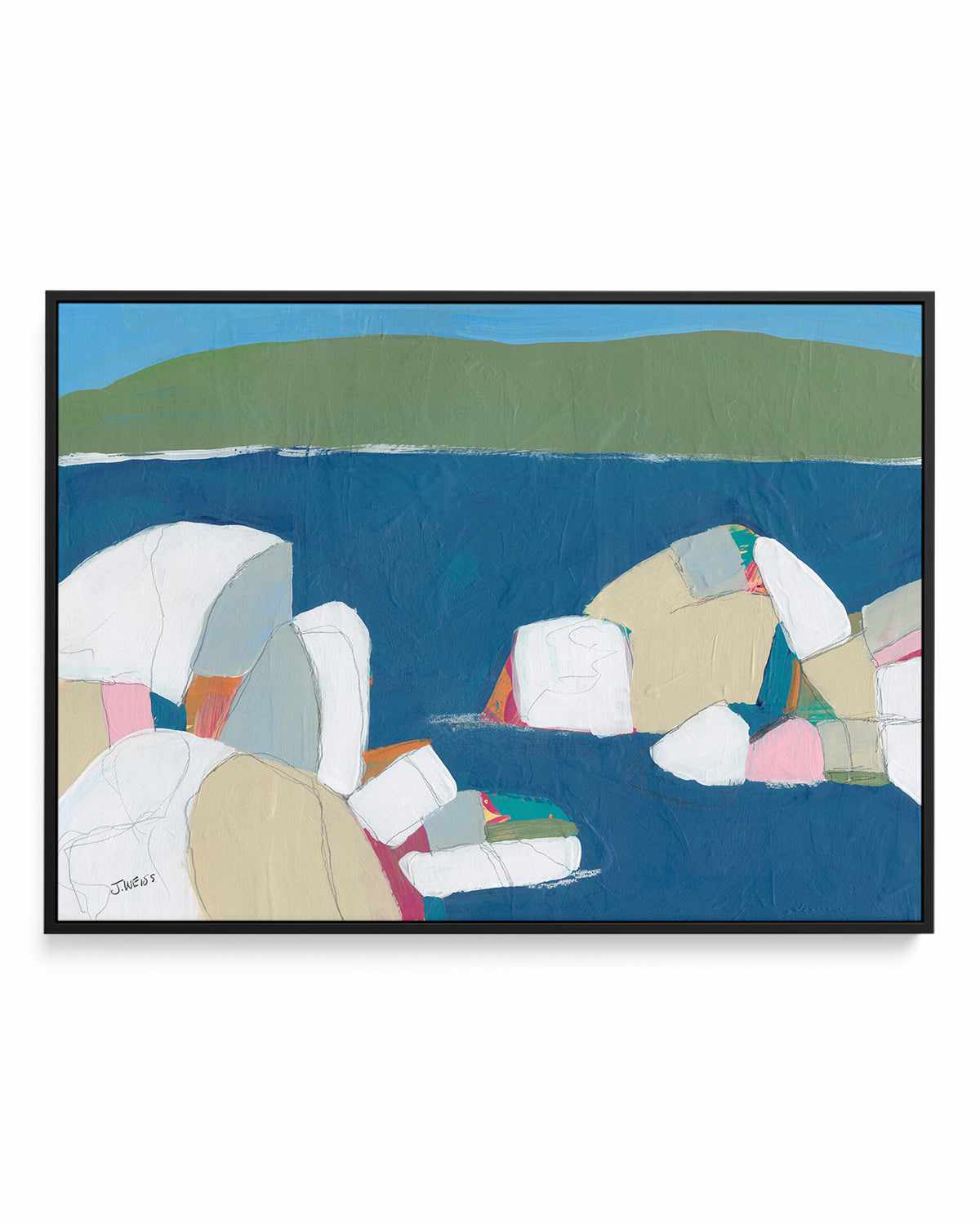 Sand Harbor I by Jan Weiss | Framed Canvas Art Print