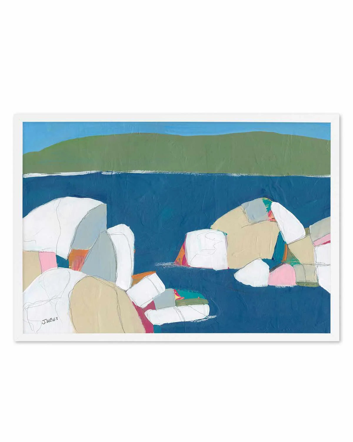 Sand Harbor I by Jan Weiss Art Print from Olive et Oriel where you can shop wallpaper and artworks online