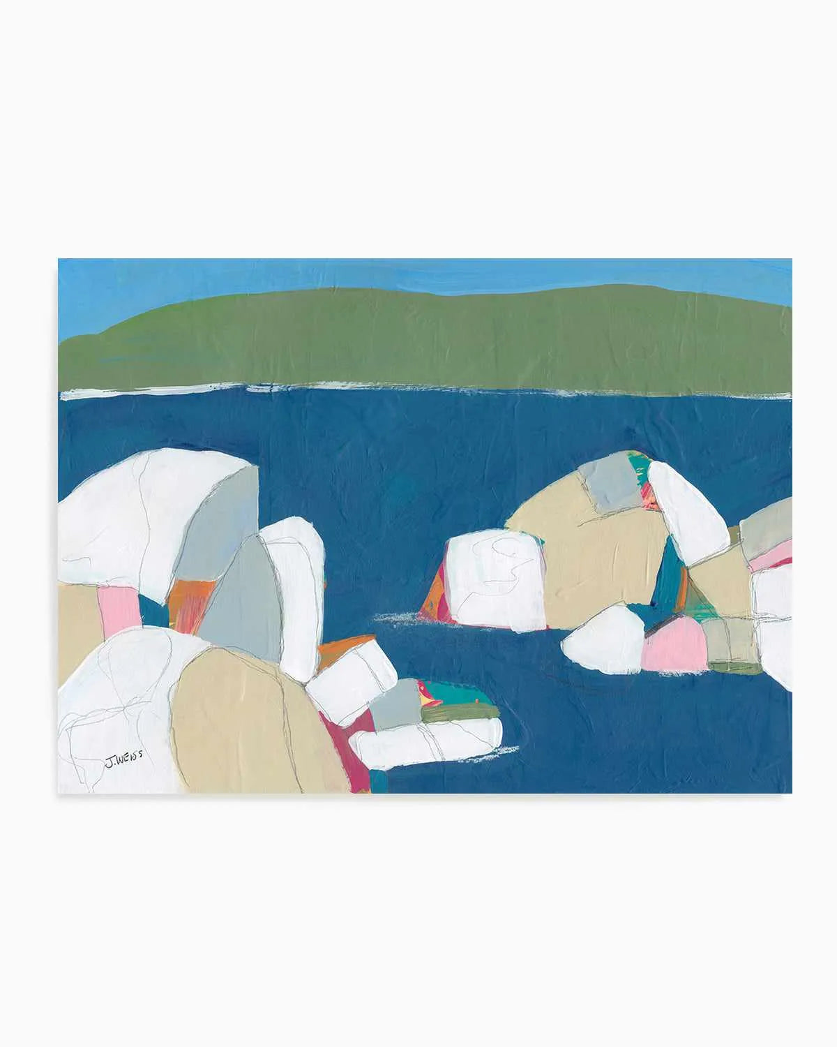 Sand Harbor I by Jan Weiss Art Print from Olive et Oriel where you can shop wallpaper and artworks online