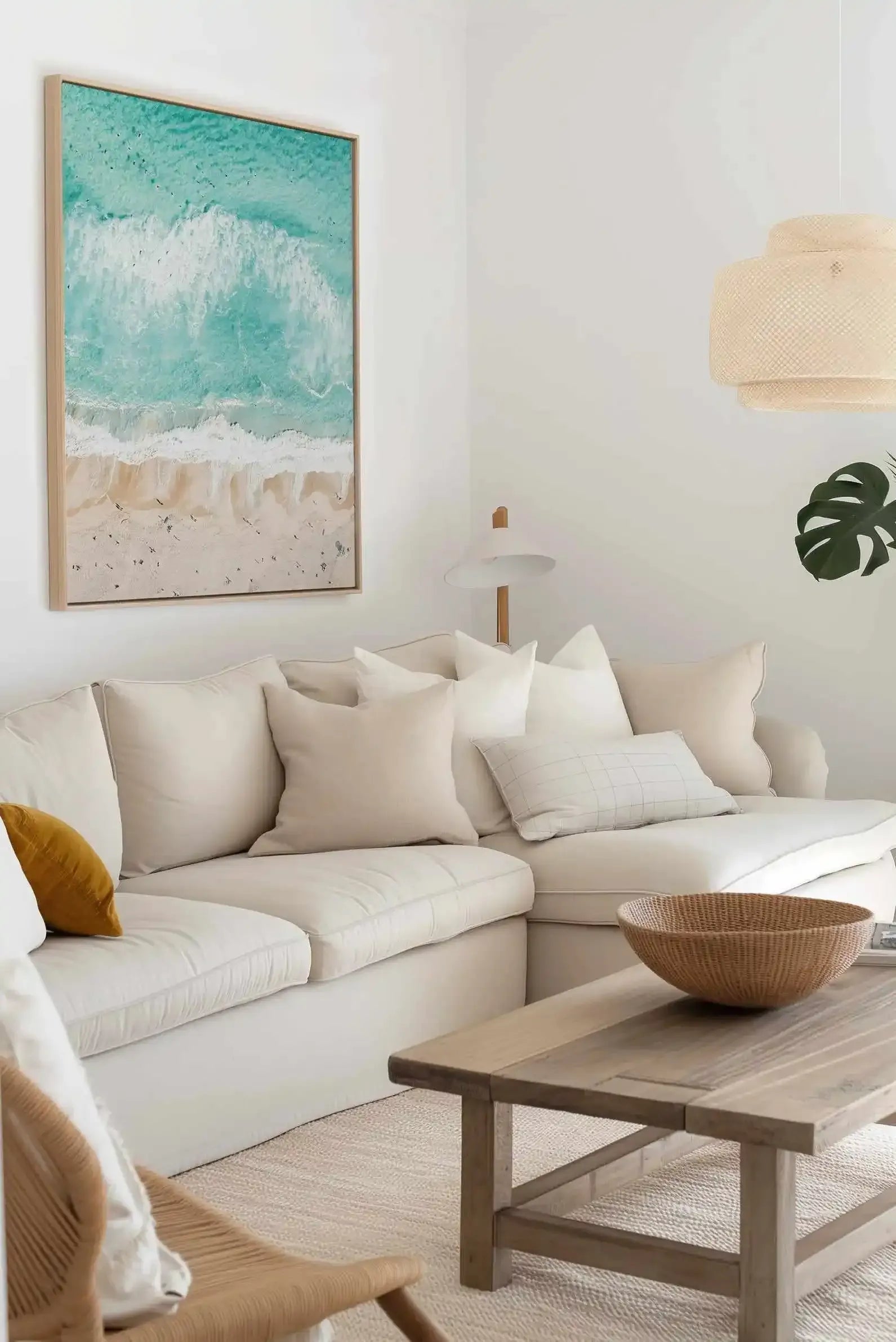 Sand to Sea Bondi | Aerial Photo Framed Canvas Art Print from Olive et Oriel where you can shop wallpaper and artworks online