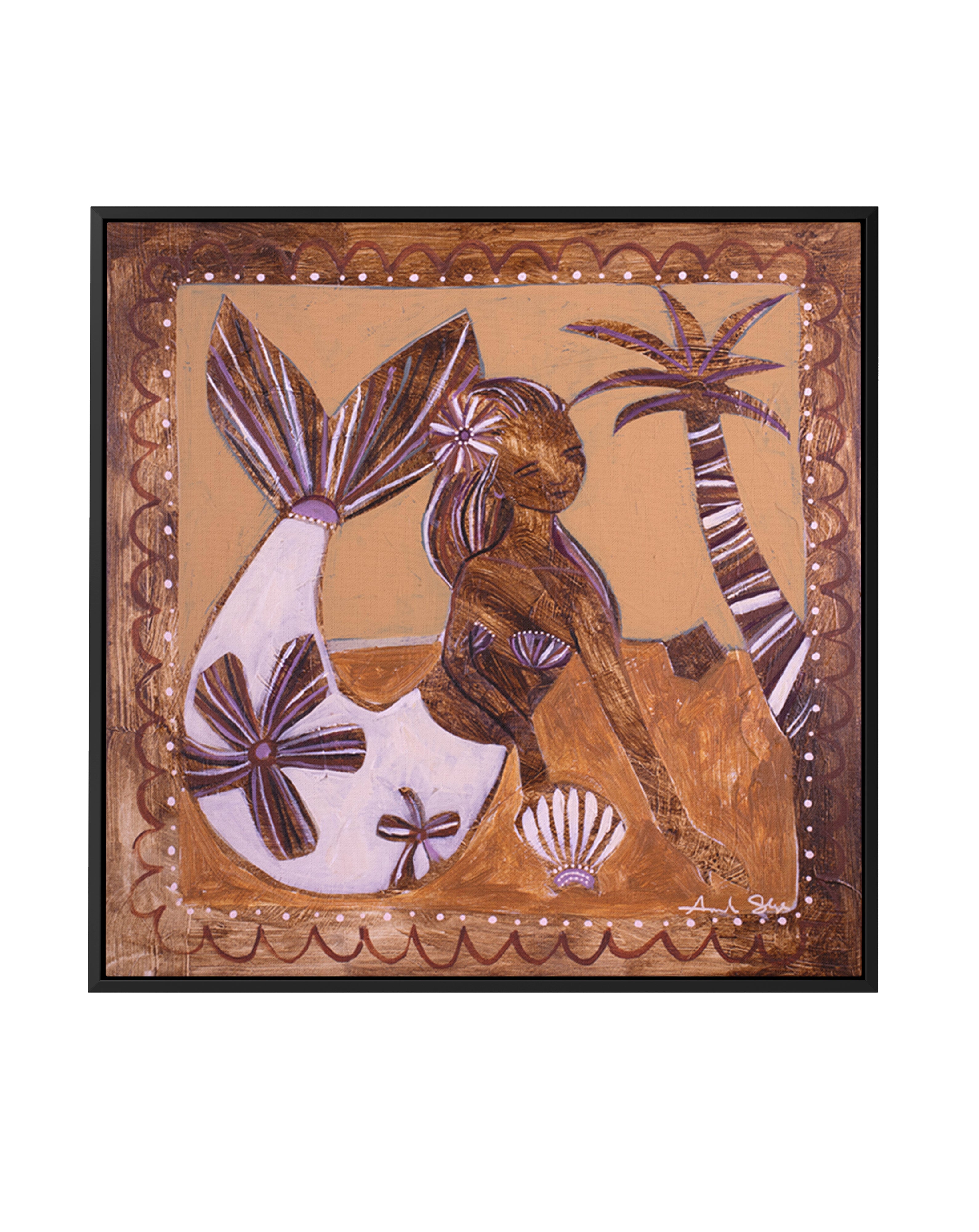 Sand and Sea by Amanda Skye | Framed Canvas Art Print from Olive et Oriel where you can shop wallpaper and artworks online