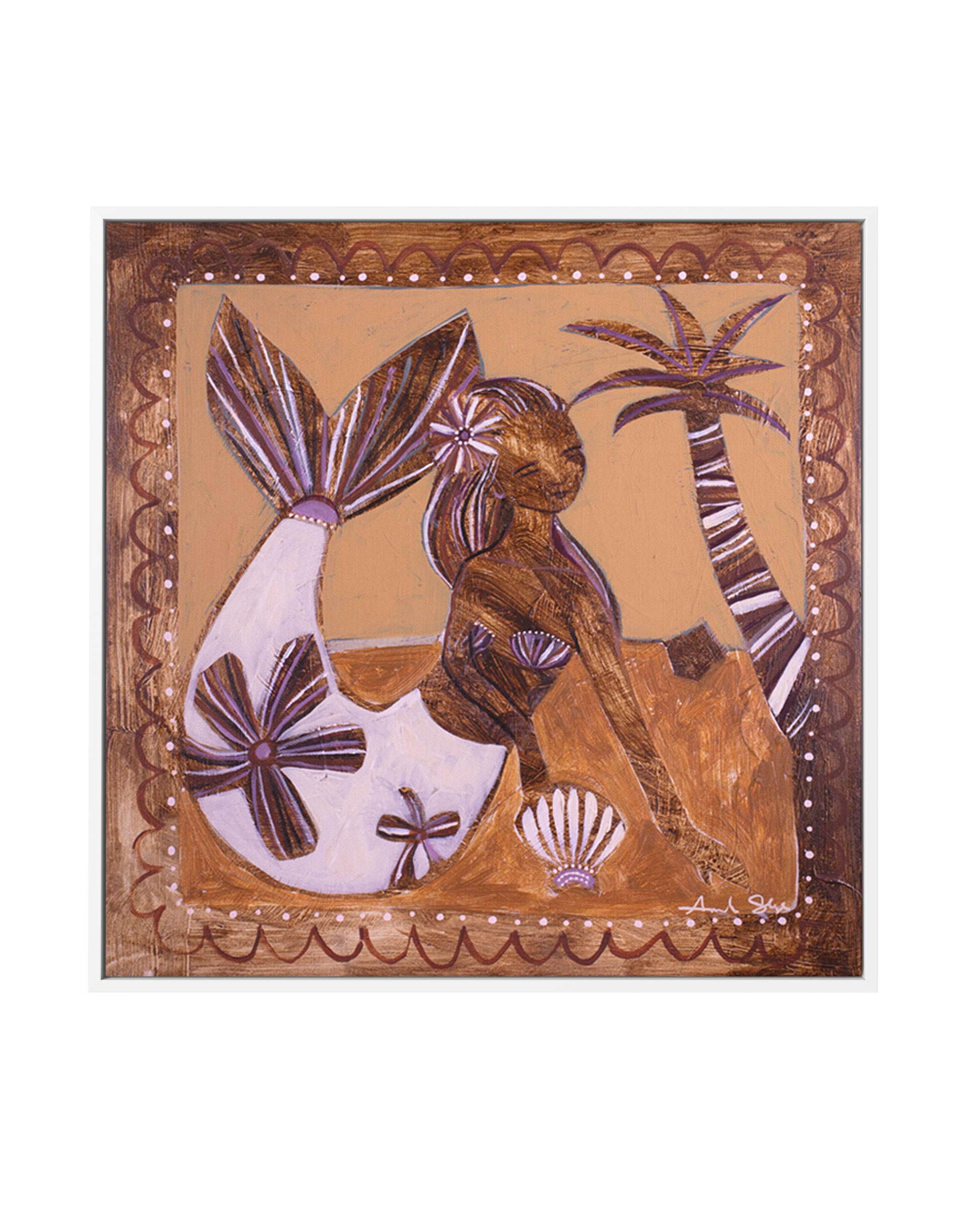 Sand and Sea by Amanda Skye | Framed Canvas Art Print from Olive et Oriel where you can shop wallpaper and artworks online