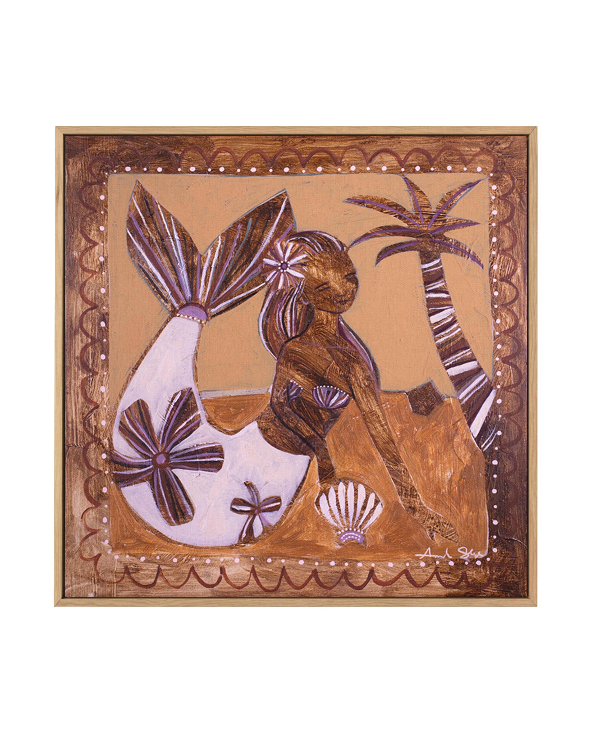 Sand and Sea by Amanda Skye | Framed Canvas Art Print from Olive et Oriel where you can shop wallpaper and artworks online