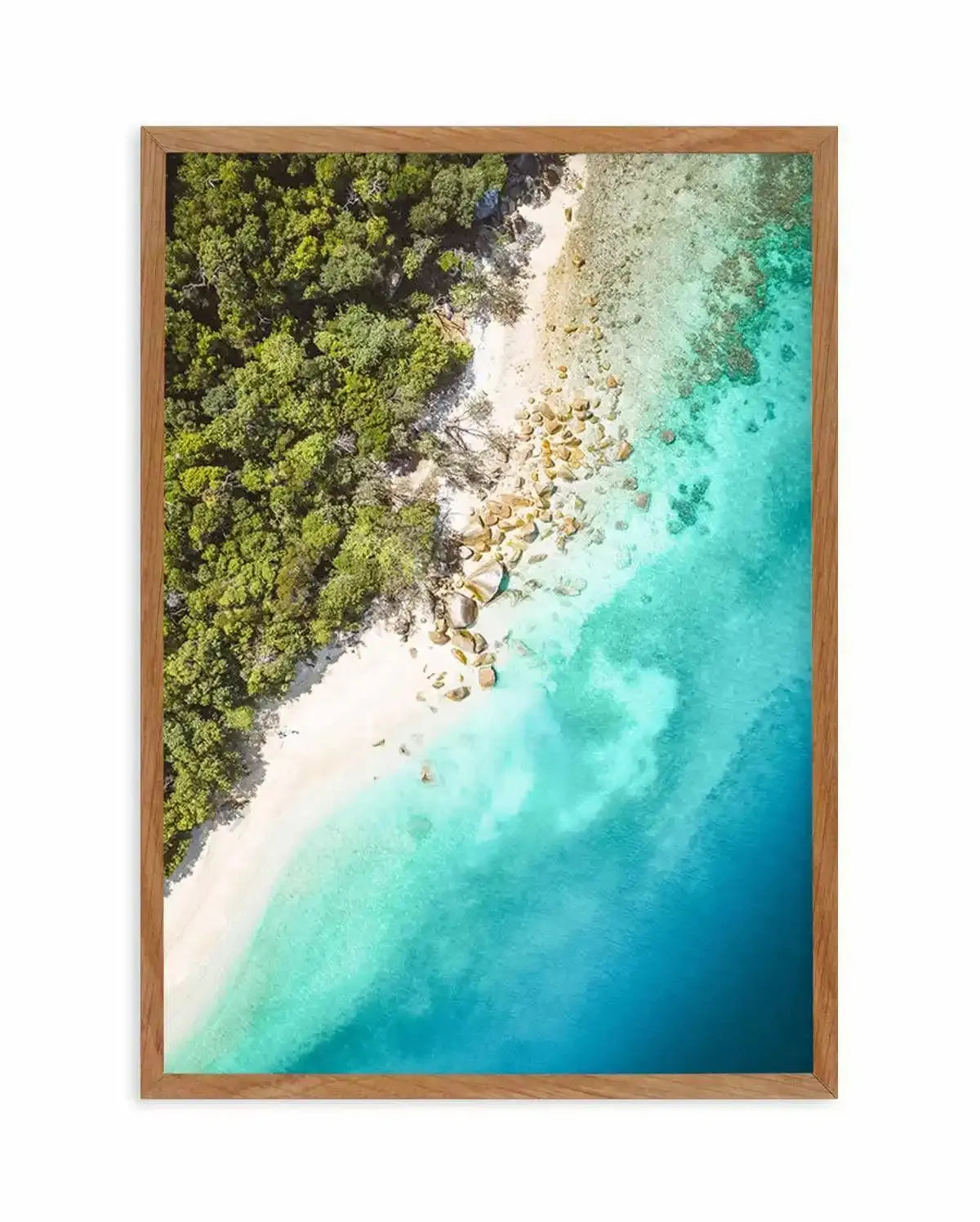 Sand to Sea, Fitzroy Island Art Print-PRINT-Olive et Oriel-Olive et Oriel-50x70 cm | 19.6" x 27.5"-Walnut-With White Border-Buy-Australian-Art-Prints-Online-with-Olive-et-Oriel-Your-Artwork-Specialists-Austrailia-Decorate-With-Coastal-Photo-Wall-Art-Prints-From-Our-Beach-House-Artwork-Collection-Fine-Poster-and-Framed-Artwork